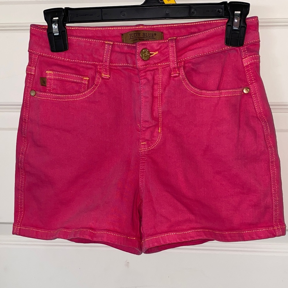 Judy Blue Vibrant Pink Jean Denim Shorts size small